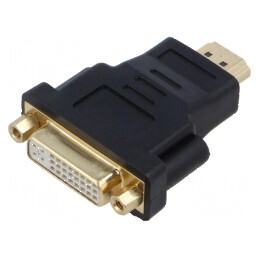 Adaptor DVI-I soclu la HDMI mufă neagră, carcasa ABS | Electronic-mag.ro | Componente Electronice