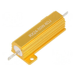 Rezistor bobinat cu radiator 8Ω 50W ±5% 50ppm/°C pentru lipit | Electronic-mag.ro | Componente Electronice
