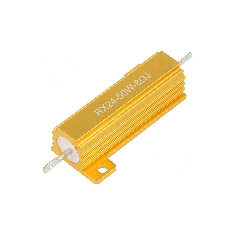Rezistor bobinat cu radiator 8Ω 50W ±5% 50ppm/°C pentru lipit | Electronic-mag.ro | Componente Electronice