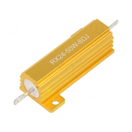 Rezistor bobinat cu radiator 8Ω 50W ±5% 50ppm/°C pentru lipit | Electronic-mag.ro | Componente Electronice