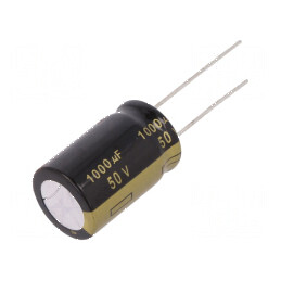 Condensator electrolitic low ESR THT 1000uF 50V 16x25mm | Electronic-mag.ro | Componente Electronice