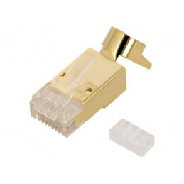 Conector RJ45 ecranat Cat 6a Cat 8.1 8 pini 22AWG-24AWG | Electronic-mag.ro | Componente Electronice