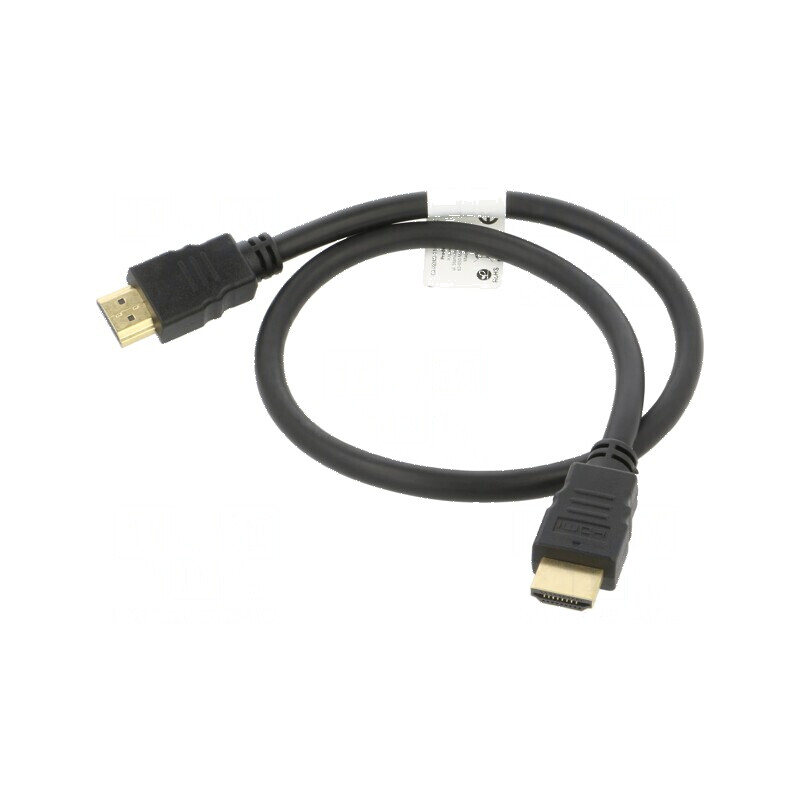Cablu HDMI 1.4 0,5m negru PVC | Electronic-mag.ro | Componente Electronice