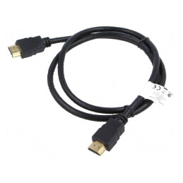 Cablu HDMI 1.4 1m PVC negru 30AWG | Electronic-mag.ro | Componente Electronice