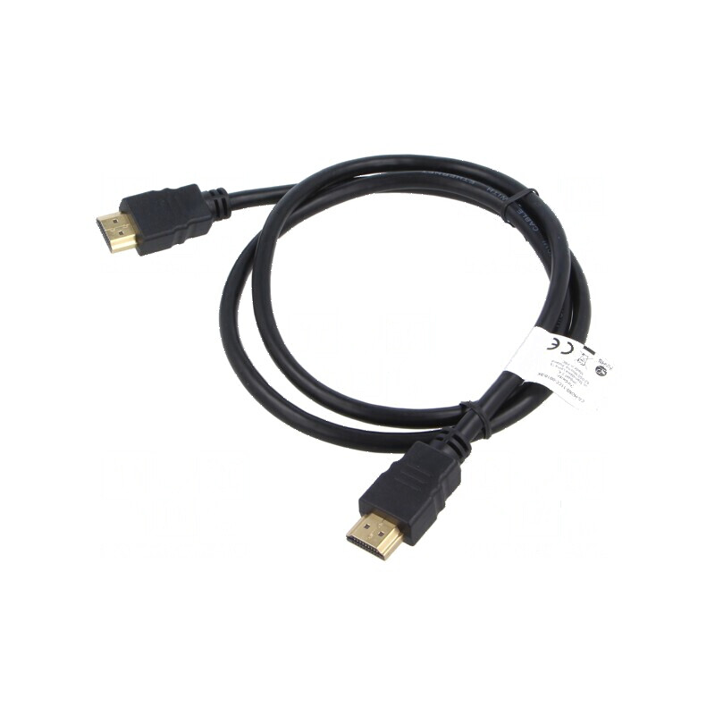 Cablu HDMI 1.4 1m PVC negru 30AWG | Electronic-mag.ro | Componente Electronice
