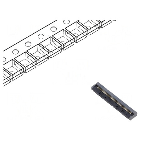 Conector FFC/FPC orizontal 55 pin ZIF inferioare | Electronic-mag.ro | Componente Electronice