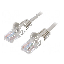 Patch cord U/UTP 5e 5m CCA PVC gri 27AWG | Electronic-mag.ro | Componente Electronice