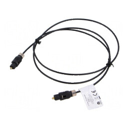 Cablu Toslink 1m negru, mufă pe ambele părţi | Electronic-mag.ro | Componente Electronice
