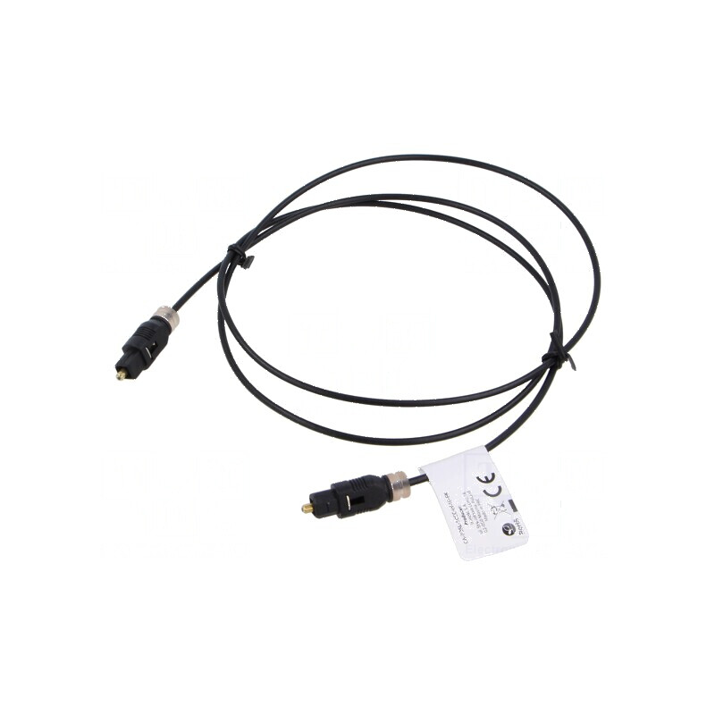 Cablu Toslink 1m negru, mufă pe ambele părţi | Electronic-mag.ro | Componente Electronice