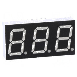 Afișaj LED 7 segmente 14,2mm 0,56 Nr.car: 3 verde 160mcd | Electronic-mag.ro | Componente Electronice