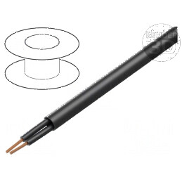 Cablu POWER 1000-YFR 2x1,5mm2 PVC negru 600V, 1000V | Electronic-mag.ro | Componente Electronice