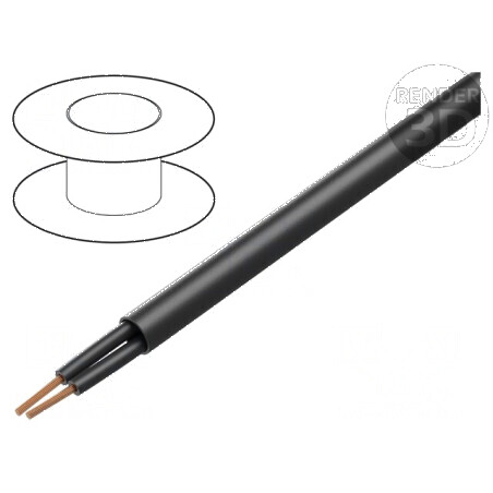 Cablu POWER 1000-YFR 2x1,5mm2 PVC negru 600V, 1000V | Electronic-mag.ro | Componente Electronice