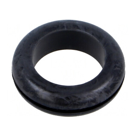 Manşon negru pentru montaj Ø 40mm, Ø 31mm, grosime panou max. 2mm | Electronic-mag.ro | Componente Electronice