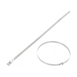 Colier de strângere din oțel inoxidabil AISI 304, L: 362mm, W: 7,9mm | Electronic-mag.ro | Componente Electronice