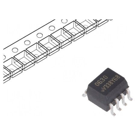Optocuplor SMD 2 Canale 6kV 10Mbps SO8 VO06xxT | Electronic-mag.ro | Componente Electronice