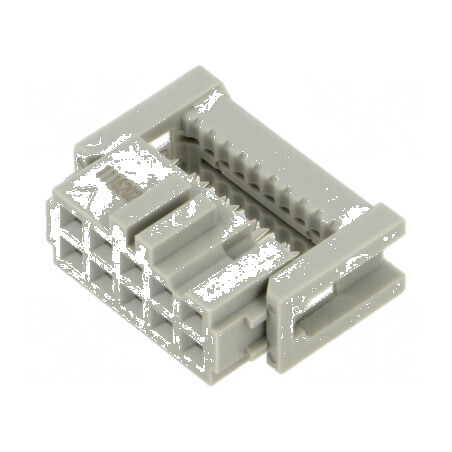 Conector IDC mufă mamă 10 PIN 1,27mm 2,5A pentru cablu-bandă | Electronic-mag.ro | Componente Electronice