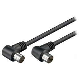 Cablu coaxial 2,5m negru 75Ω | Electronic-mag.ro | Componente Electronice