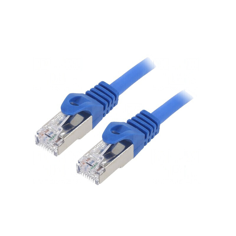 Patch cord S/FTP 6a 0,5m LSZH albastru 27AWG | Electronic-mag.ro | Componente Electronice