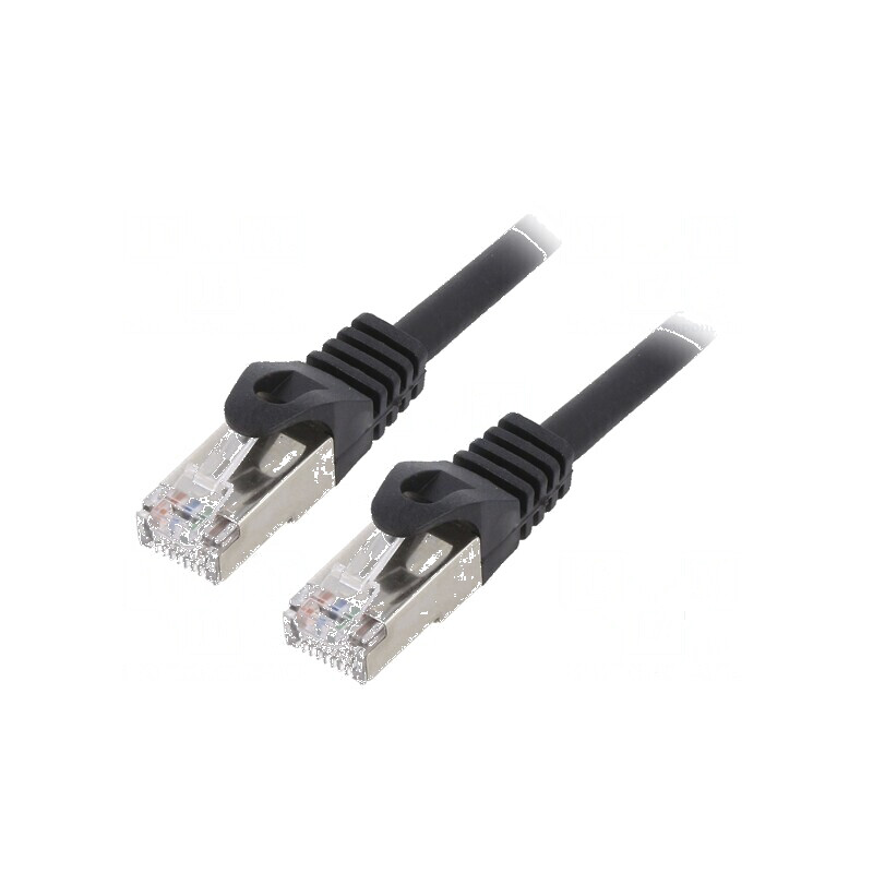 Patch cord S/FTP 6a 0,5m LSZH negru 27AWG | Electronic-mag.ro | Componente Electronice Patch cord S/FTP 6a 0,5m LSZH negru 27AWG | Electronic-mag.ro | Componente Electronice