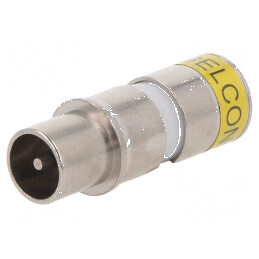 Conector coaxial 9,5mm IEC 169-2 mufă tată RG6 crimpare | Electronic-mag.ro | Componente Electronice