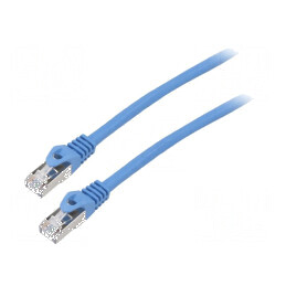Patch cord F/UTP 6 litat CCA PVC albastru 2m 26AWG | Electronic-mag.ro | Componente Electronice