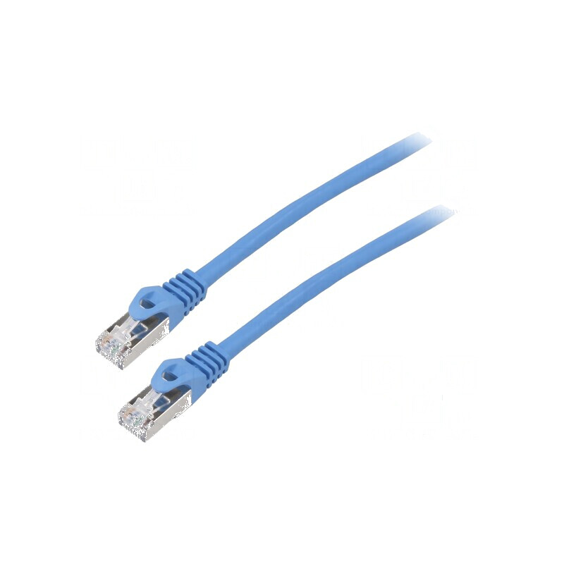 Patch cord F/UTP 6 litat CCA PVC albastru 2m 26AWG | Electronic-mag.ro | Componente Electronice