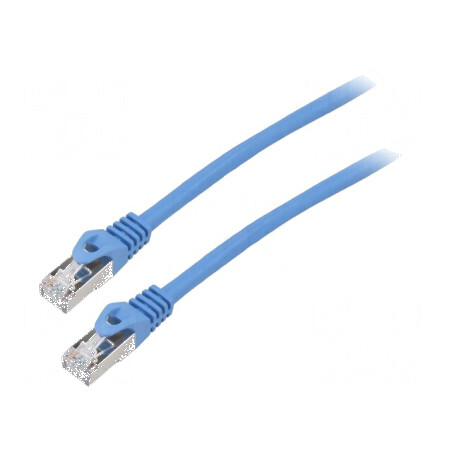 Patch cord F/UTP 6 litat CCA PVC albastru 2m 26AWG | Electronic-mag.ro | Componente Electronice