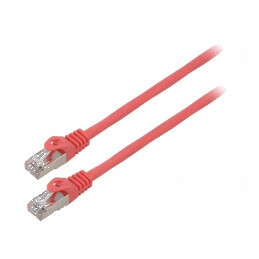 Cablaj patch F/UTP 6 litat CCA PVC roșu 2m 26AWG | Electronic-mag.ro | Componente Electronice