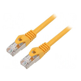 Patch cord F/UTP 6 litat CCA PVC galben 2m 26AWG | Electronic-mag.ro | Componente Electronice
