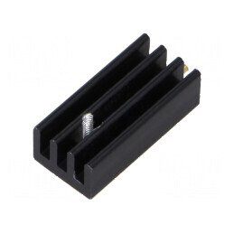 Radiator extrudat cu aripioare SOT32 TO220 negru 25mm | Electronic-mag.ro | Componente Electronice