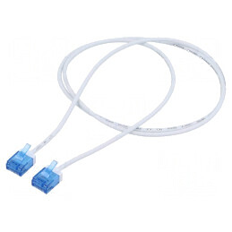 Cablul Patch U/UTP 6a 1m Alb LSZH 32AWG Aurit | Electronic-mag.ro | Componente Electronice