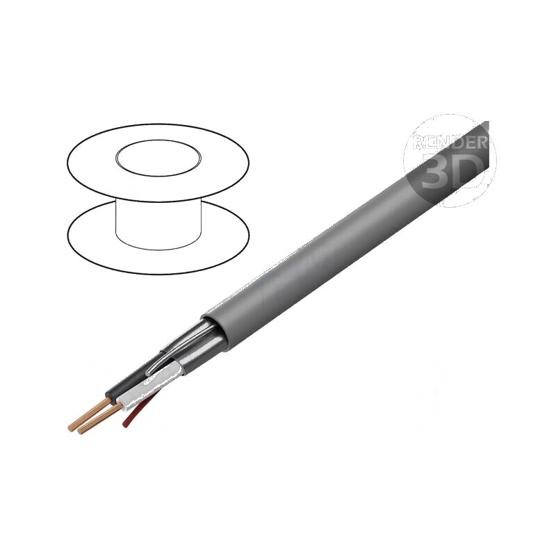 Cablu ecranat 2x20AWG PVC gri 300V 305m CPR Eca | Electronic-mag.ro | Componente Electronice Cablu ecranat 2x20AWG PVC gri 300V 305m CPR Eca | Electronic-mag.ro | Componente Electronice