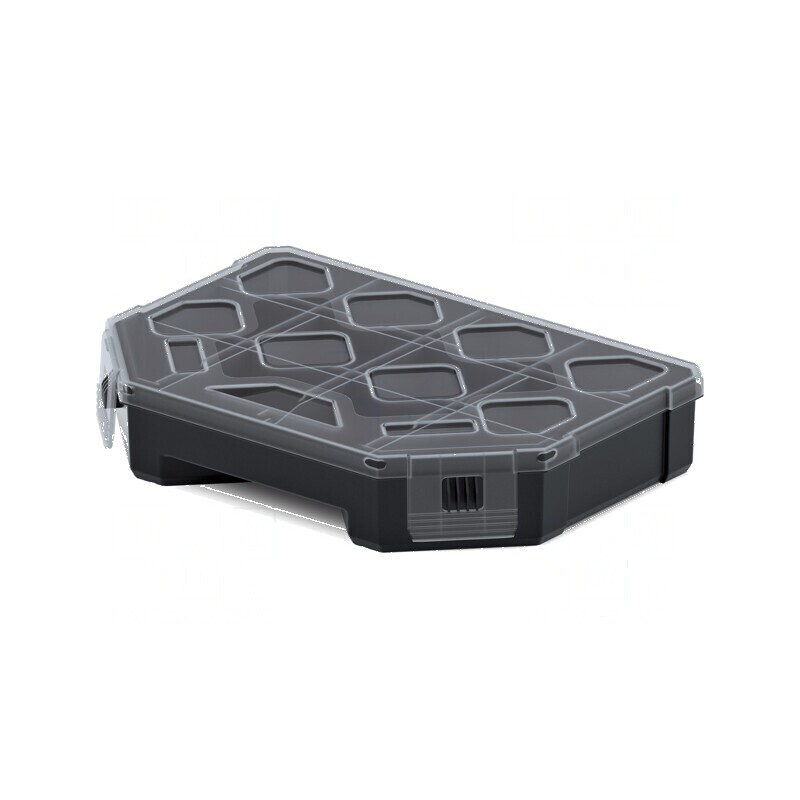 Container colectiv cu partiții negru 195x142x40mm TAGER | Electronic-mag.ro | Componente Electronice