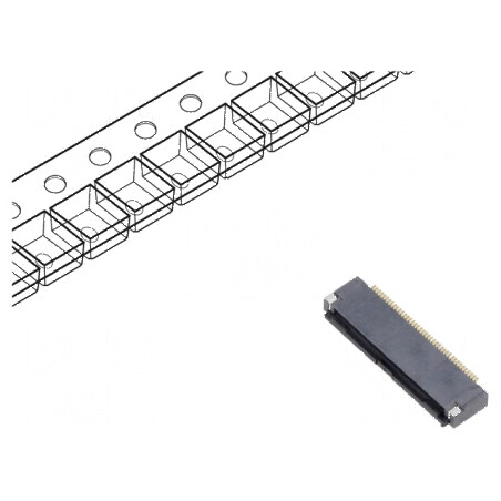 Conector FFC/FPC orizontal 40 pini inferioare ZIF | Electronic-mag.ro | Componente Electronice