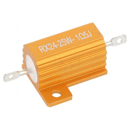 Rezistor bobinat cu radiator 1,5Ω 25W ±5% 50ppm/°C pentru lipit | Electronic-mag.ro | Componente Electronice