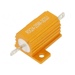 Rezistor bobinat cu radiator 3,3Ω 25W ±5% pentru lipit | Electronic-mag.ro | Componente Electronice