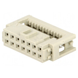 Conector IDC mufă mamă 14 PIN 1,27mm pentru cablu-bandă | Electronic-mag.ro | Componente Electronice