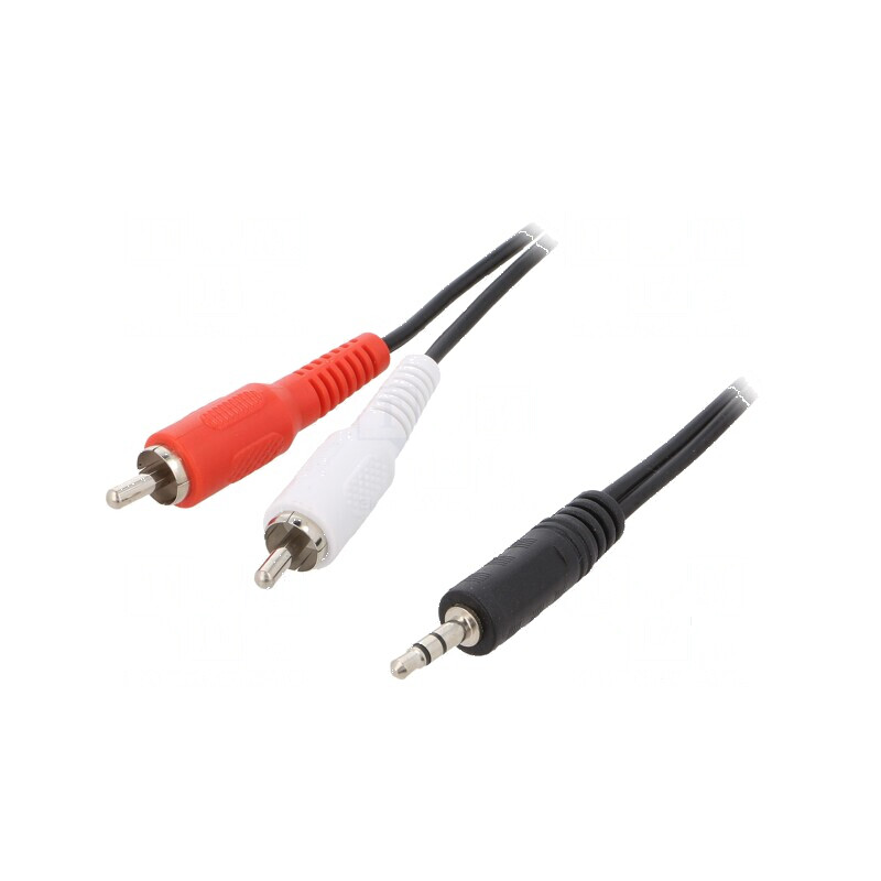 Cablu audio Jack 3,5mm la RCA x2, 1,5m, negru | Electronic-mag.ro | Componente Electronice Cablu audio Jack 3,5mm la RCA x2, 1,5m, negru | Electronic-mag.ro | Componente Electronice