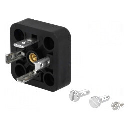Conector cu valvă soclu A 18mm tată PIN 4 drept 16A | Electronic-mag.ro | Componente Electronice