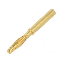 Conector banană 2mm 10A 30VAC 60VDC aurit | Electronic-mag.ro | Componente Electronice