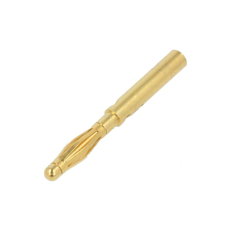 Conector banană 2mm 10A 30VAC 60VDC aurit | Electronic-mag.ro | Componente Electronice