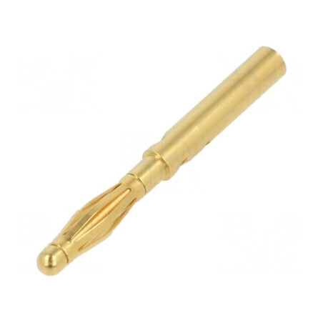 Conector banană 2mm 10A 30VAC 60VDC aurit | Electronic-mag.ro | Componente Electronice