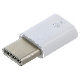 Adaptor alb pentru port micro USB B și USB C | Electronic-mag.ro | Componente Electronice
