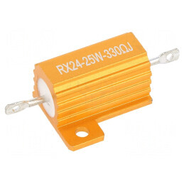 Rezistor bobinat 330Ω 25W ±5% cu radiator pentru lipit | Electronic-mag.ro | Componente Electronice