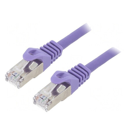 Cablul Patch S/FTP 6a LSZH violet 0,5m 27AWG | Electronic-mag.ro | Componente Electronice