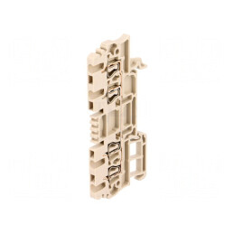 Term. îmbinare şine 1,5mm2 4 borne bej 3,5mm | Electronic-mag.ro | Componente Electronice