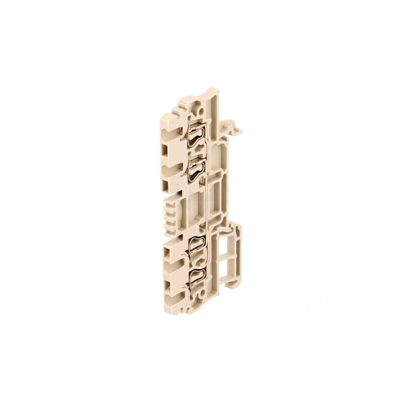 Term. îmbinare şine 1,5mm2 4 borne bej 3,5mm | Electronic-mag.ro | Componente Electronice
