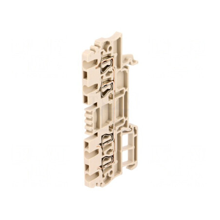 Term. îmbinare şine 1,5mm2 4 borne bej 3,5mm | Electronic-mag.ro | Componente Electronice