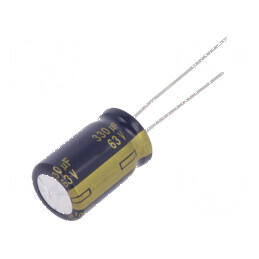 Condensator electrolitic low ESR THT 330uF 63VDC 12.5x20mm | Electronic-mag.ro | Componente Electronice