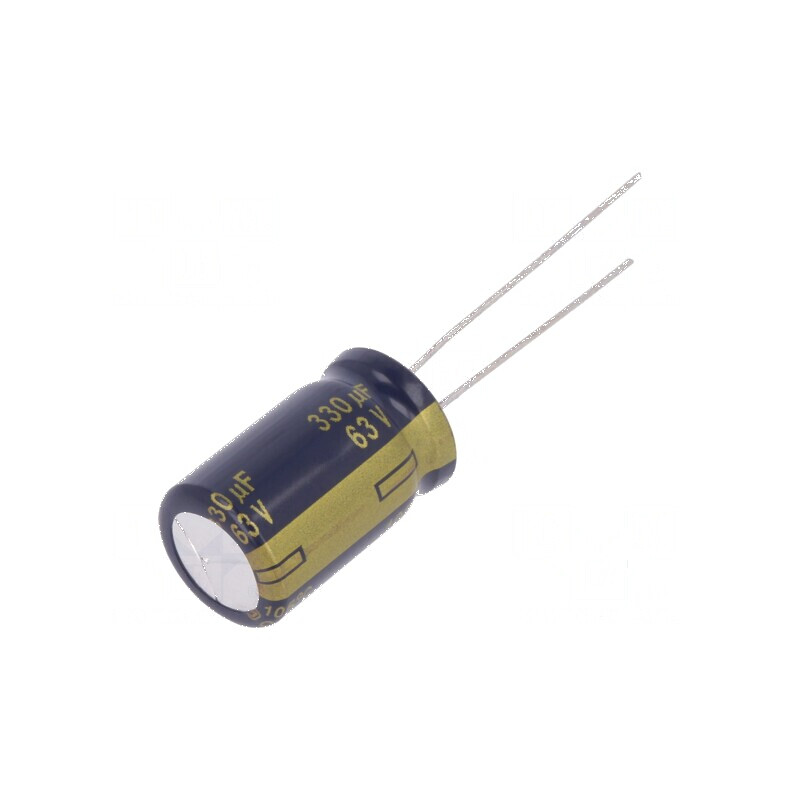 Condensator electrolitic low ESR THT 330uF 63VDC 12.5x20mm | Electronic-mag.ro | Componente Electronice Condensator electrolitic low ESR THT 330uF 63VDC 12.5x20mm | Electronic-mag.ro | Componente Electronice